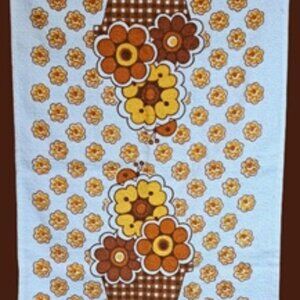 70s Flower Power Kitchen Towel